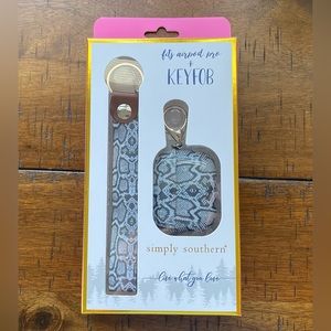•NIB•Simply Southern Protective Case For Apple AirPod Pro Keychain + Key Fob